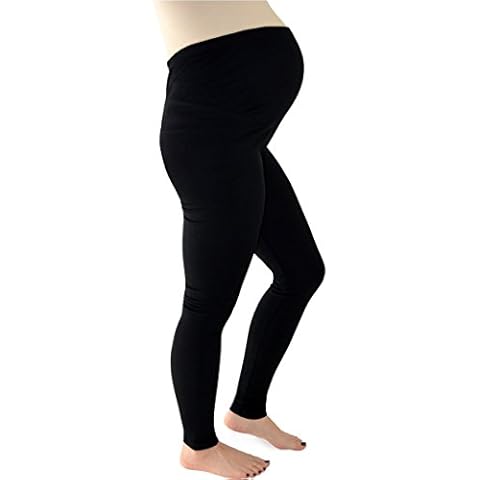 Elizabeth Brown Maternity Women's Black Maternity Leggings with Bump Panel (10-12 Long) Cover
