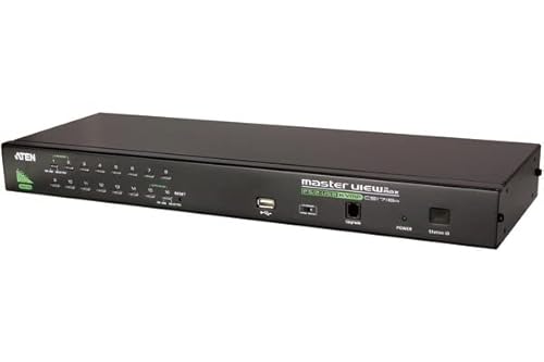 ATEN 16-port USB KVM, Daisy Chain 16-Port USB - PS/2 VGA KVM, CS1716A-AT-G (16-Port USB - PS/2 VGA KVM Switch with USB Peripheral port, 2048 x 1536 pixels, QXGA, Rack mounting, 6.6)