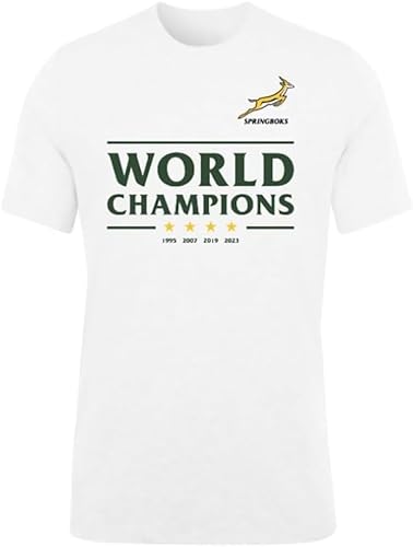 Rugby-Trikot, Südafrika-Rugby-T-Shirt 2024(White,XL)