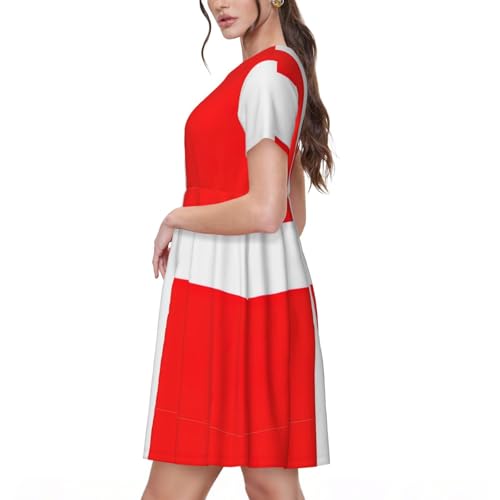Robe d'été pour vacances et shopping imprimé Danemark