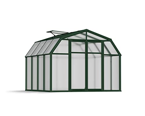 Palram Canopia 8x8 Hobby Gardener Greenhouse, Green Resin Frame, High Insulation