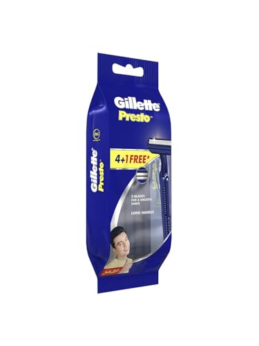 Image of Gillette Presto Manual Shaving Razor(Pack of 5)