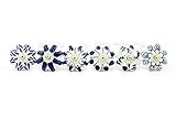 Jaipur Market 6 Count Decorative Ceramic Drawer Pull Knobs Blue and White