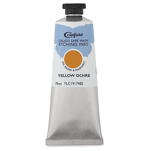 CALIGO Cranfield, Safe Wash Etching Ink, 75ml Tube, Yellow Ochre, YLCN91782