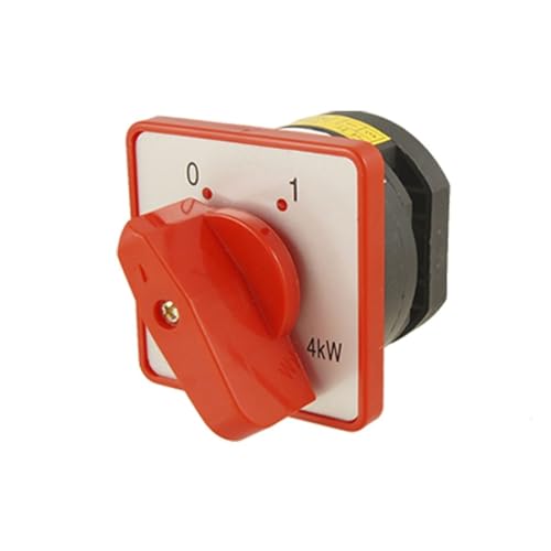 Interrupteur de rotation Interrupteur électronique à deux Positions, commande électrique, poignée rotative rouge, interrupteur à came universel avec AC 20A