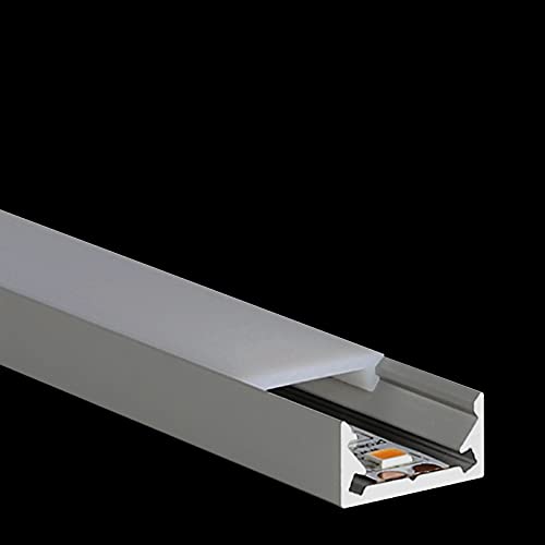 Profilo in alluminio basso per striscia LED 16x8mm...