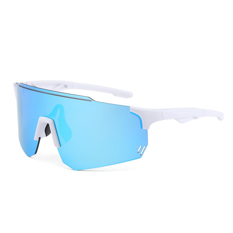 Long Keeper Sports Sunglasses For Women Men Cycling Running Glasses Mtb Glasses Outdoor For Running Fishing Riding (White Blue) โ image 1