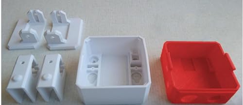 Image of OTTO Interactive DIY Robot for Kids - 3D Printed DIY Robot compatible with Aduino (full DIY Kit) (Parts Parts Only) (Red)