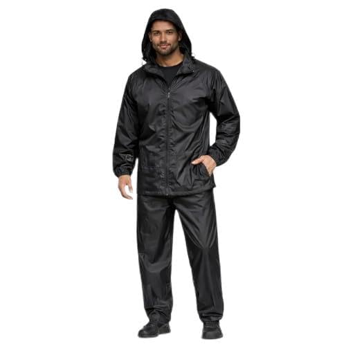 sf shakumbhari fab Men's Polyester Waterproof Raincoat Suit for Bike Riding with Storage Bag Hooded Jacket Pant Set-picture-18