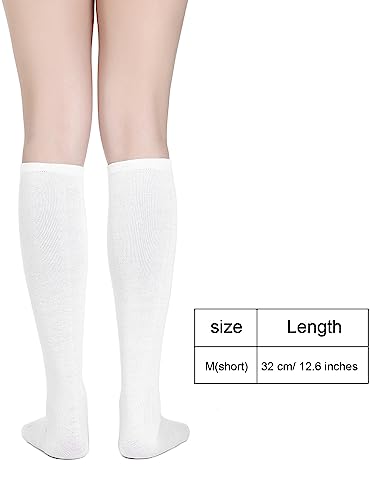 Image of SATINIOR 2 Pairs Women Knee High Socks Thigh High Stockings Long Tall Thin Socks for Women Christmas Cosplay Party Stockings