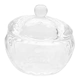 Plat à ongles en verre : plat à ongles avec couvercle qui pourrait efficacement évacuer le liquide, design exquis.