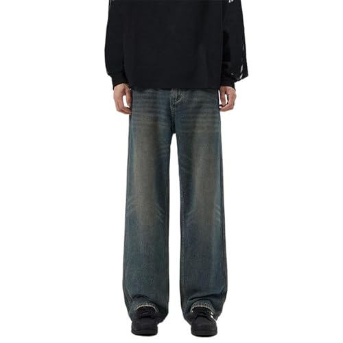 Men's Jeans Summer Stretch Yellow Denim High Street Straight Leg Pants