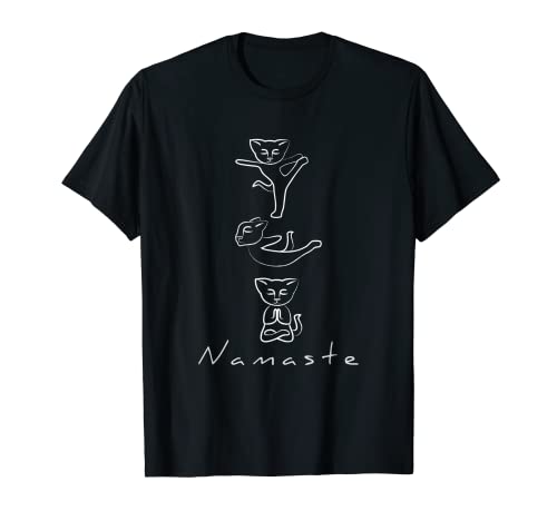 Camiseta con poses divertidas para amantes del yoga Camisa de animales Namaste Camiseta
