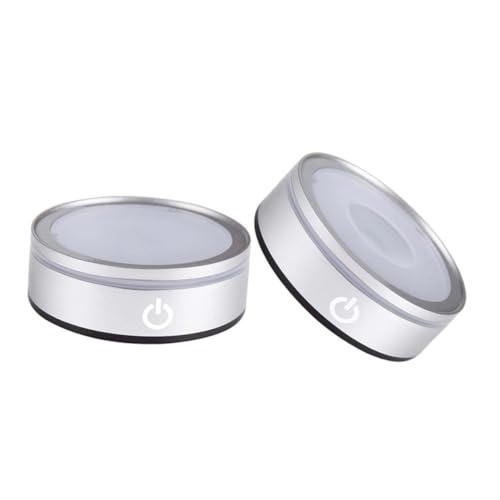 ERINGOGO 2 Pack Led Crystal Ball Base Stand Touch Switch Multi-mode Display for Glass Art