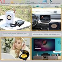Reproductor de CD Externo sin pérdida con Reproductor de Coche a través de conexión USB para Disfrutar de la música. de CD Externo montado en el
