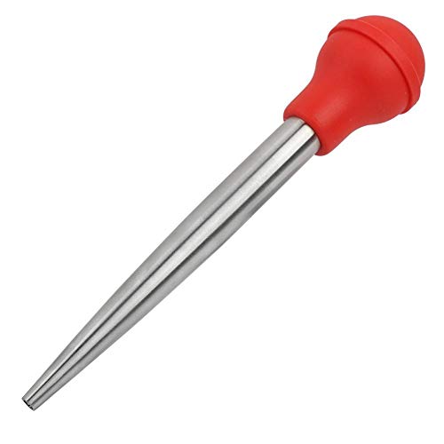 TOPINCN Turkey Baster Meat Baster Syringe Marinade Needle Stainless Steel Seasoning Injector Kitchen Flavour Syringe Basting Pump