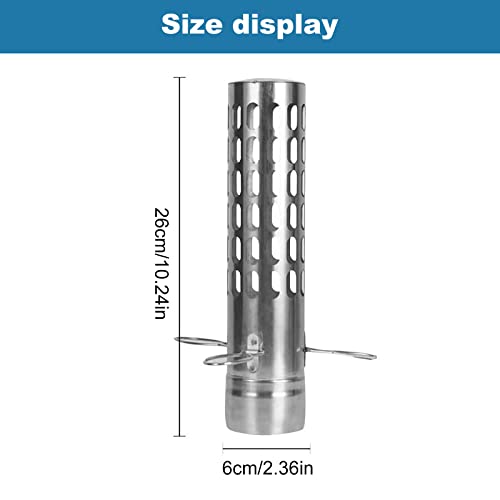 OneGas Ofenrohr-Funkensperre, Kamin-Regenkappe für 6 cm Edelstahl-Ofenrohr, runde Oberseite, Dachbelüftung, Funkenstopper für Rauchabgas, regenfeste Kappe