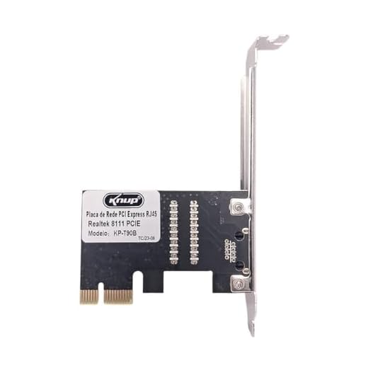 Placa de Rede PCI Express RJ45 Knup de 10/100/1000Mbts para Windows, Mac OS e Linux Alta Performance