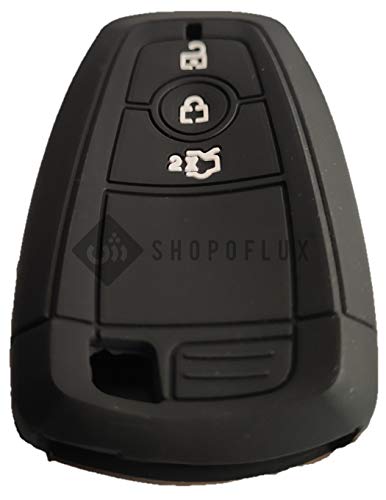 Image of Shopoflux Silicone Smart Key Cover Compatible with Endeavour | Figo | Aspire | Freestyle Titanium (Pack 2 Black Silicon)