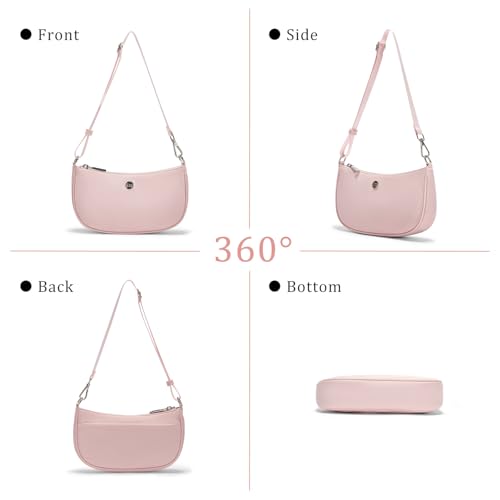 Image of Shoulder Bag for Women Handbags with Adjustable Strap Underarm Purse Mini Clutch Purses Trendy Crescent Bags 1L