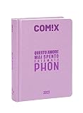 Comix - Diario 2021/2022 16 Mesi - Soft Pink scritta Metal Fucsia - Standard