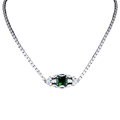 Colliers émeraude argent 925 femmes bijoux tendance fins