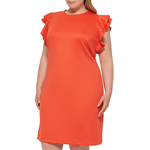 Image of Tommy Hilfiger Womens Polyester Spandex Pattern Sheath Midi Layered Dress