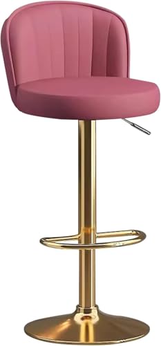 Tabouret de bar design en polyuréthane avec piètement doré chic