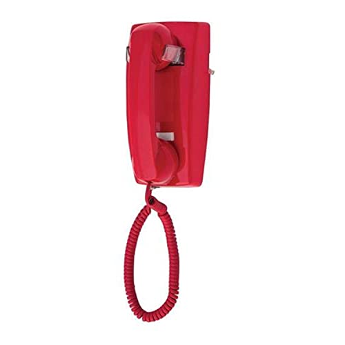 Teléfono Cortelco 255447 Rojo Sin Dial para Pared miniatura 1