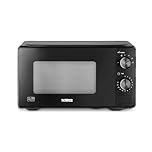 Tower Manual 20 Litre 800W Microwave with Dial Controls, 5 Power Levels, Defrost Function, 30 Minute Timer, Black, T24044BLK