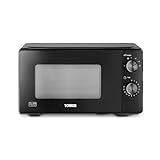 Tower Manual 20 Litre 800W Microwave with Dial Controls, 5 Power Levels, Defrost Function, 30 Minute Timer, Black, T24044BLK