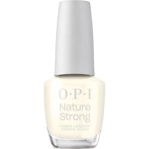 OPI Nature Strong Cauliflower Power White Crème Nail Polish - High-Shine, 7-Day Wear | Long Lasting Nail Colour | 15ml