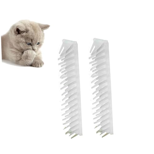 Cepillo de plástico blanco para gatos en casa 3