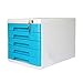 Produktbild Aktenschränke, Aktenschubladenschrank 5-Schicht-Desktop-File Cabinet Multifunktionsschloss Schublade Kleiner Schrank-Speicher-Schrank (Farbe: Blau, Größe: 36.1x27.1x26cm) Home Office Möbel WKY