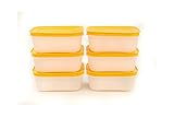 tupperware eiskristall 2 5 l Original Tupperware TUPPERWARE Gefrier-Behälter 450 ml weiß-orange Eis-Kristall (6) Eiskristall