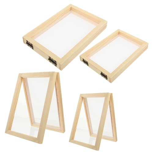 Cadre bois avec maille pour fabrication de papier et sérigraphie ABOOFAN loisirs créatifs