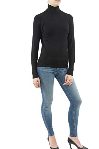 Only Mujer Onlvenice L/S Rollneck Pullover Knt Noos Camiseta cuello alto, Negro (Black Black), XL
