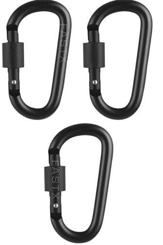 FASTX® Superior 75 mm Aluminum Carabiner D Ring Clip Hook Ke...