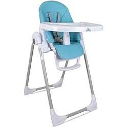Trona Bebé Para Barra Americana TORAL Trona Bebe Evolutiva - Plegable, Reclinable y Segura - Trona Bebe con Altura y Reposapiés Ajustables - Bandeja Extraíble y Fácil de Limpiar - Trona Portatil Bebe Color Azul