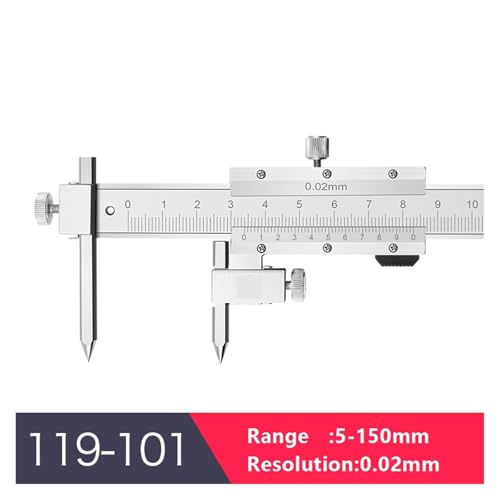 Calibrador Vernier para Distancia con Agujero Central 5-150mm miniatura 2