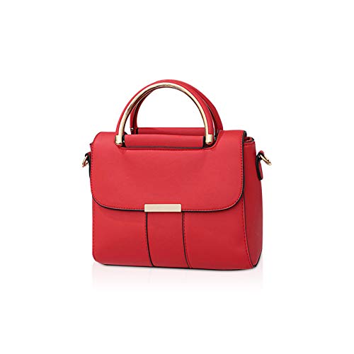 Sac porté épaule femme rouge NICOLE & DORIS idéal pour le travail et les études