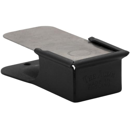 ACME Clicker No. 470 mit Lederband | Klicker für Hundetraining | Auch für Kommunikation mit Delfinen geeignet (matt schwarz)