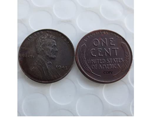 Rare USA United States 1943 Lincoln Head Copper Penny President Abraham Lincoln One Cent Restrike Replica Coin. Discover Now!