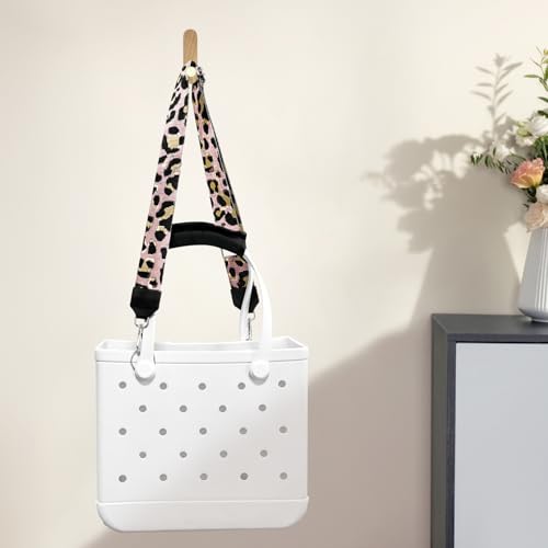 Image of Strap Wrap for Bogg Bag, Accessory for Bagg Bag, With Adjustable Shoulder Leopard Print Crossbody Strap