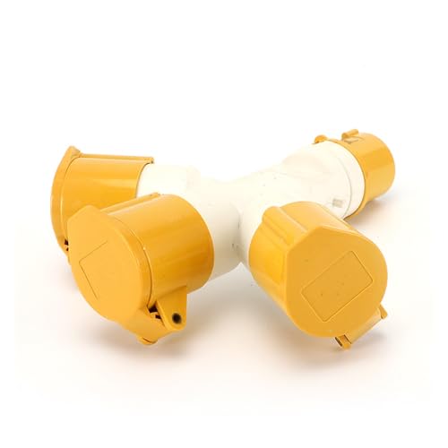 Prise industrielle jaune LX-1023-4H-32A avec boîtier de distribution électrique