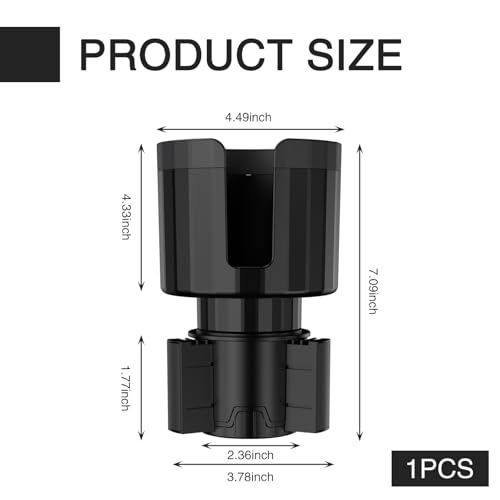 Portavasos universal para carro negro ajustable rotativo miniatura 2