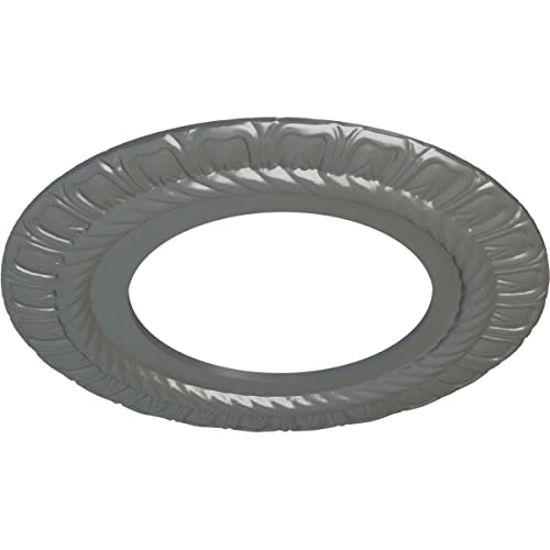 Image of Ekena Millwork CM10CLSLS 10-5 /8 inch x 5-3 /4 inch x 1 /2 inch Claremont Ceiling Medallion, Silver