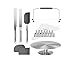Kenwood KWSD100 Decorating Set de pâtisserie, Plateau à gâteaux en acier inoxydable, Époli, poche et manchon de décoration en acier inoxydable