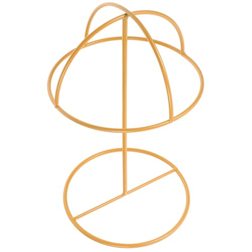 SUPVOX Expositor de Sombreros de Metal Dorado