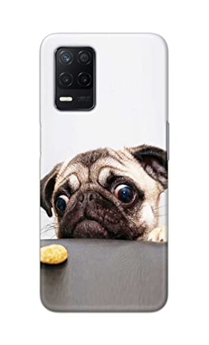 Image of Printed Hard Back Cover Case for Realme Narzo 30 5G Back Cover (Pug Dog) -203